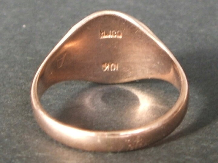 楽天市場】メーカー不明 1928年製 実物ビンテージ カレッジリング 10K  