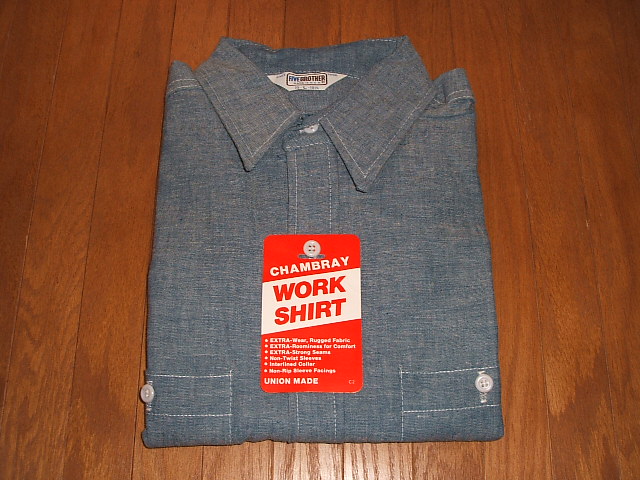 FIVE BROTHER(ファイブブラザー) 1980年代 実物ビンテージ 半袖シャンブレーシャツ Lot 221-BLU MADE IN USA( アメリカ製) 実物デッドストック - clyw.ca