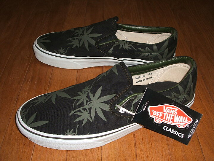 楽天市場】VANS(バンズ) Slip-On(スリッポン) Marijuana Leaf 