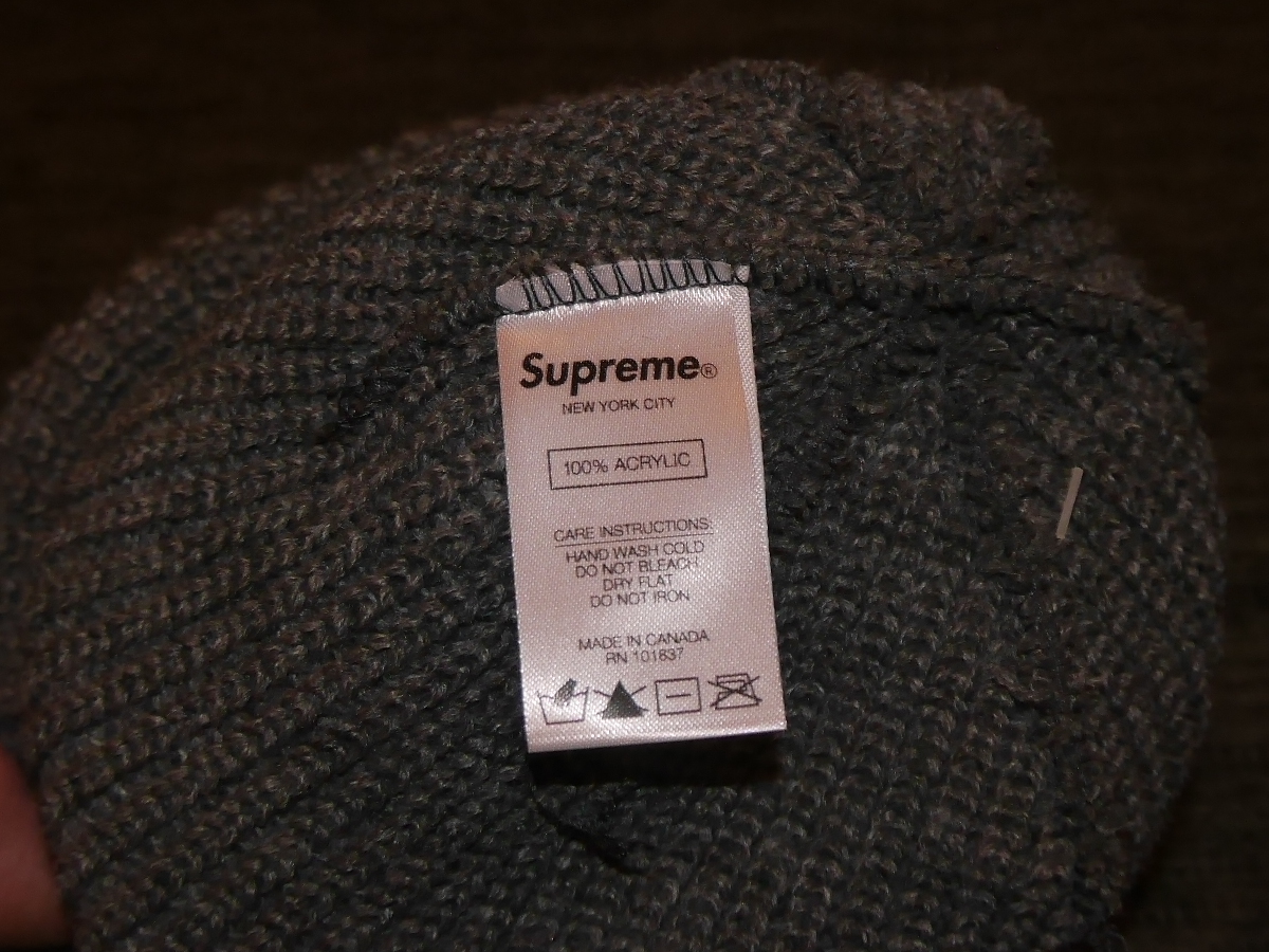 SUPREME(シュプリーム) Loose Gauge Beanie Charcoal Gray(ルーズゲージビーニー[ニット帽ニットキャップ]  灰色チャコール グレー) 2020年秋冬モデル(2020AW)【中古】 | 有限会社　インスティンク