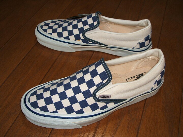 楽天市場】VANS スリッポン チェッカーフラッグ柄 MADE IN USA 実物 