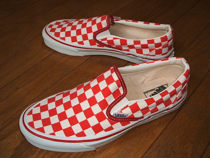 楽天市場】VANS(バンズ) スリッポン チェッカーフラッグ柄 MADE IN USA 