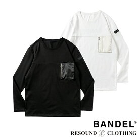 【マラソン中10％クーポン】RESOUND CLOTHING x BANDEL リサウンドクロージング バンデル ロンT Pocket LONG SLEAVE RCB29-T-001 BLACK WHITE野球選手 プロゴルファー ライフテックブランド コラボアイテム 撥水タフタ UVカット素材