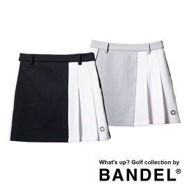 【マラソン中10％クーポン】【レビュー特典】BANDEL バンデル スカート WOMENS BICOLOR PLEATS SKIRT BGI-W3ABPSK ミニスカート GOLF ゴルフ バイカラー 女性 かわいい ストレッチ スポーティー スポーツウェア ストレッチ BLACK GREY WHITE