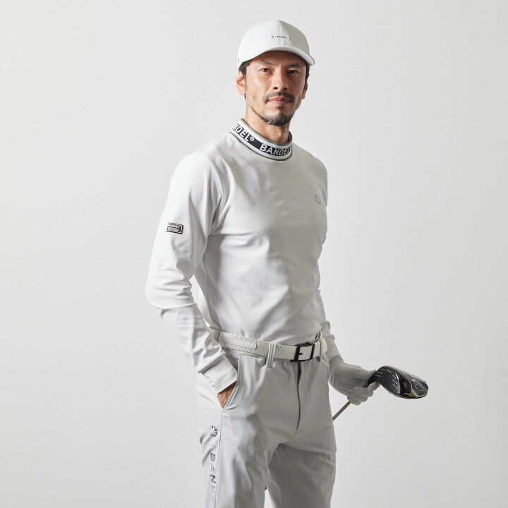 BANDEL ジャガードリブモックシャツ M ライトグレー