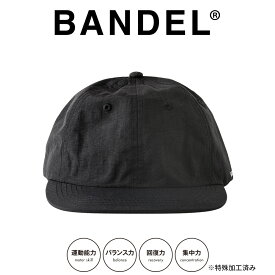 【父の日 早割10％off】【レビュー特典】BANDEL バンデル キャップ 帽子 野球帽 ベースボールキャップ Side Logo Urban Fit Nylon Baseball Cap BAN-CP010 ブラック 黒 フラットブリム 撥水 ナイロン プリントロゴ メンズ レディース ユニセックス