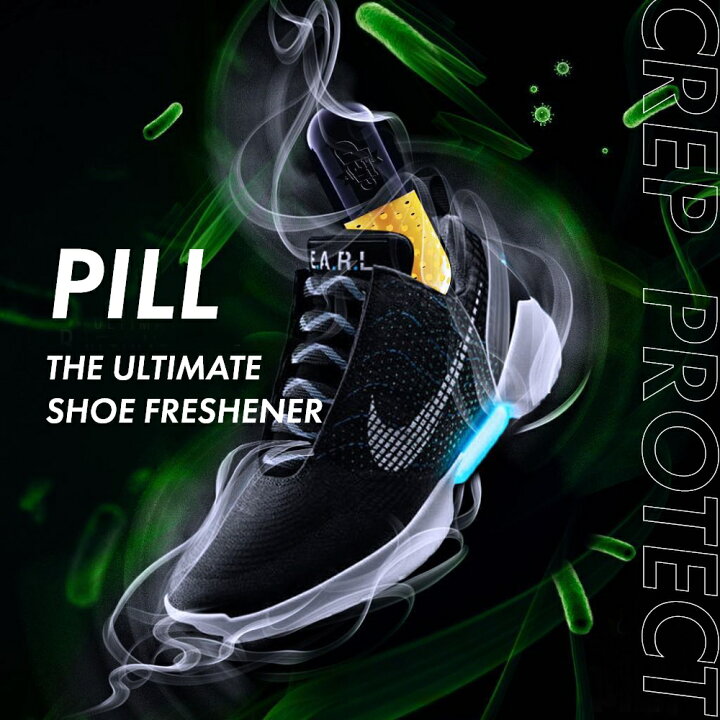 楽天市場 着後レビューでワイプ1枚 Crep Protect Pill クレップ プロテクト ピル 靴の消臭カプセル 2個入り スニーカー 靴用 脱臭 消臭剤 臭い取り 入れておく 除湿 湿気 芳香 Instore インストア