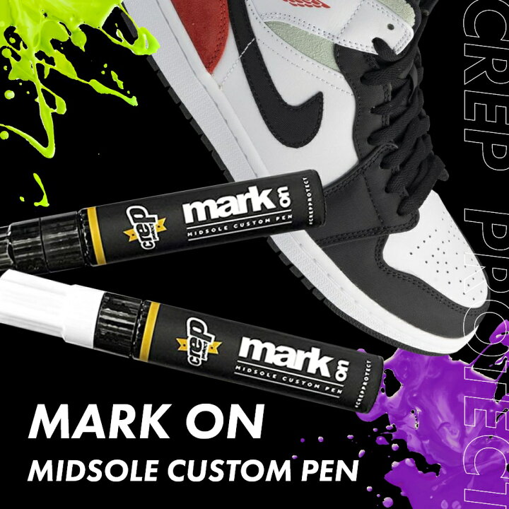 楽天市場 日本未発売 着後レビューでワイプ1枚 Crep Protect クレップ プロテクト Mark On Pen ミッドソールカスタムペン マーカー マークオン 補正ペン スニーカー シューズ 靴用 アメトーーク あめとーく スニーカー芸人 Instore インストア