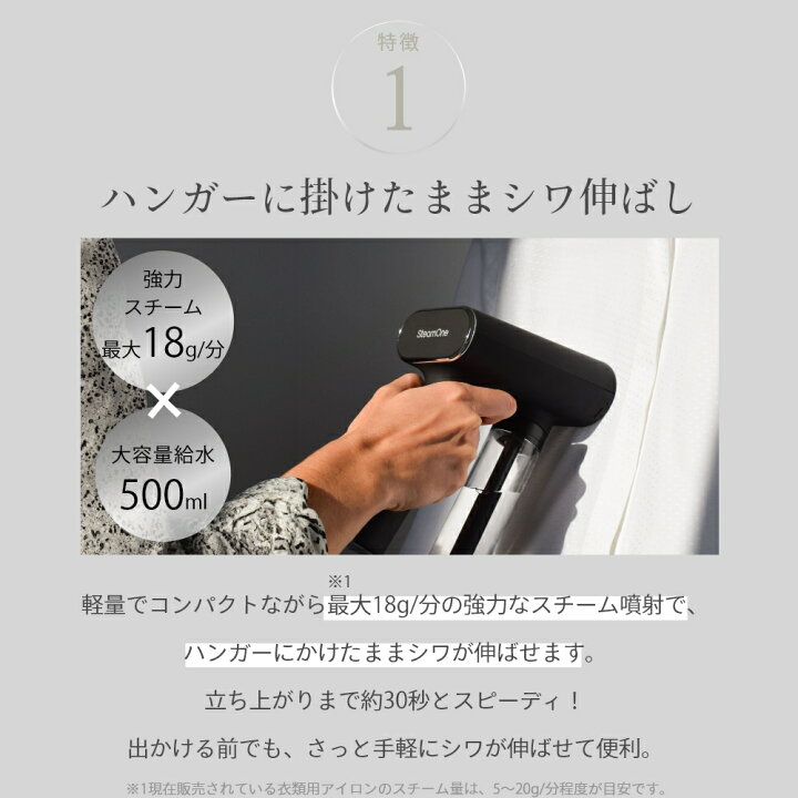 楽天市場】【レビュー特典】正規品 1年保証 衣類スチーマー スチーム 