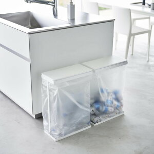 【レビュー特典】 山崎実業 【 スリム蓋付き分別ゴミ袋ホルダー タワー 45L 横開き 】 tower 1727 1728 1761 1762 1個 2個組キッチン 枠だけ ごみ箱 フレームのみ ダストボックス スタンド 縦 横 白 黒