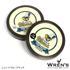 WREN'S ウレンズ クラシック ポリッシュ 100ml CLASSIC POLISH 革靴 高級 自然 光沢 ラノリン ブラック ニュートラル 無色 油性 シューケア お手入れ 靴 レザー wrens