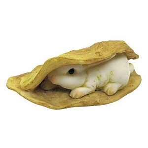 【うさぎ】【置物】うさぎ 置物 Copeau コポー 葉っぱの中のうさぎ