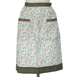 【送料無料】【エプロン】【おしゃれ】エプロン サロン 手作り 木綿細工 ブルーミング 70