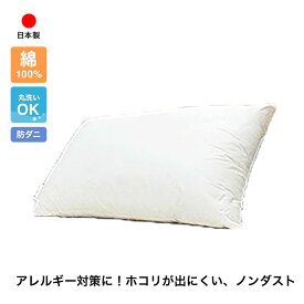 エントリーでポイント4倍！日本製　東洋紡アルファイン洗える防ダニ枕（ダニ0％）43cm×63cm（送料無料）あす楽