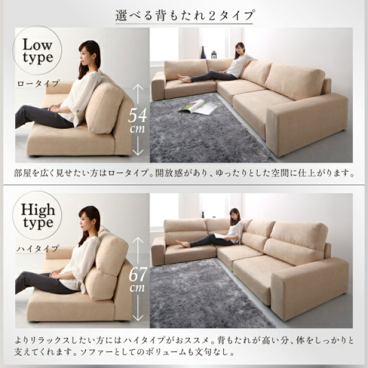 楽天市場】フロアソファ フロアコーナーソファ ソファ＆オットマン 