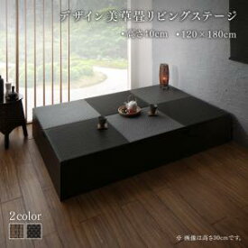 【楽天マラソン限定★最大1500円クーポン】リビング収納 チェスト キャビネット タンス テレビ台 国産 収納付きデザイン美草畳リビングステージ 畳ボックス収納 120×180cm ハイタイプ