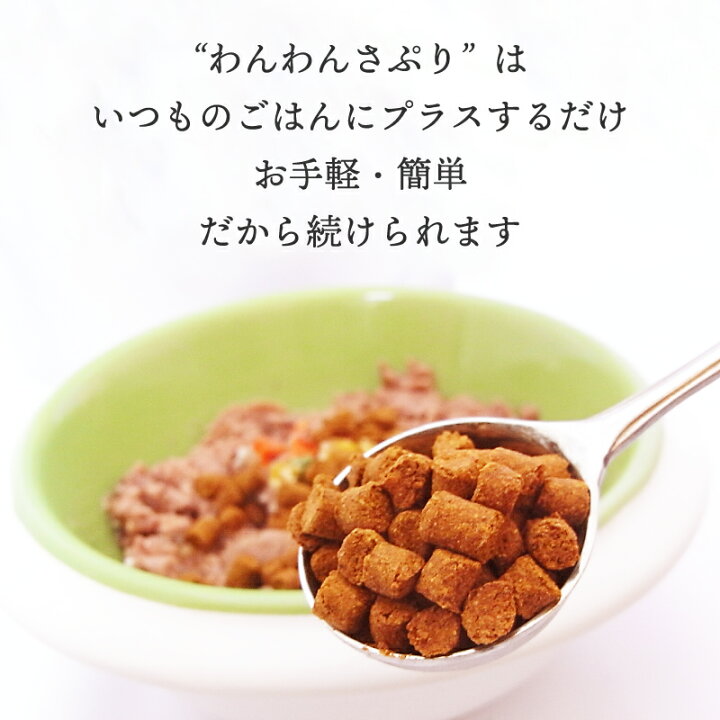 楽天市場 あす楽対応商品 無添加国産 腸内環境 改善 犬用 サプリメント わんわんさぷり 500g ドッグフード 犬 シニア 老犬 小型犬 軟便 下痢 改善 防止 犬用 栄養保管食 ペットフード アレルギー 口臭 目 皮膚炎 下痢止め 皮膚 送料無料 犬 サプリ Intention