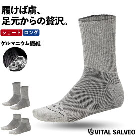 跡のつかない 靴下 竹炭&ゲルマニウム繊維 着圧シームレス ソックス 薄手 ゴムなし【VITAL SALVEO バイタルサルヴェオ】 スリーブ 遠赤外線 保温 スポーツ サッカー 男性 女性 メンズ レディース 3サイズ CS-7501_7505