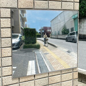 コミーミラー FFミラー車出口 ビス止めタイプ f48b | ミラー 鏡 ガレージミラー 安全ミラー 出入り口 駐車 駐車場 屋外 壁 壁面 防犯 防犯ミラー 防犯対策 フラットミラー フラット 防犯グッズ