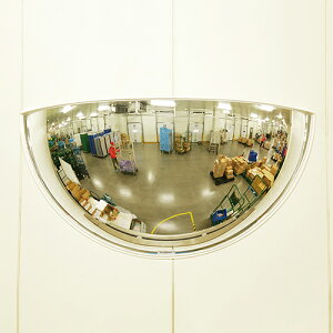 コミーミラー ハーフドームミラー hd100 | ミラー 鏡 安全ミラー 出入り口 安全 室内 室内用 衝突防止 壁 壁面 防犯 防犯ミラー 防犯対策 防犯グッズ 入り口 出口 事故防止 安全対策 屋内 コー