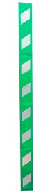 コーナーガード（反射タイプ） 緑/白 幅150mm | テープ 注意喚起 保安用品 工事 工事現場 安全用品 建築現場 建築 現場 業務用品 業務用 反射テープ 養生 養生材 養生資材 夜間 反射 角保護 角 保護