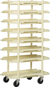 【法人・個人事業主様限定】三甲 サンパックカートN7940(8段) クリーム 1台 800469-03 | 現場用 現場用品 台車 手車 ハンドカート ワゴン カート プッシュカート 手押車 荷車 キャスター 運搬 業務