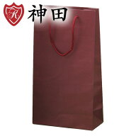 ワインバック 2本用 底パット付き ワイン色 手提げ袋 紙袋 ワイン用 210×100×380mm お中元