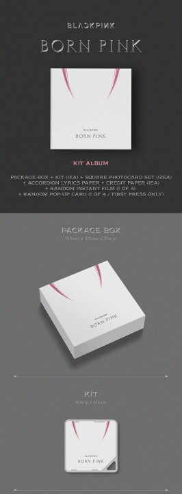 楽天市場】BLACKPINK - 2nd Album 「BORN PINK」 KiT Album 正規2集 