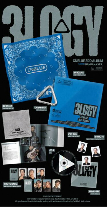 楽天市場】☆限定盤☆ CNBLUE - 3RD ALBUM 「3LOGY」 (BANDANA VER 