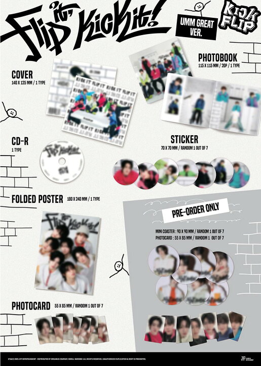 楽天市場】☆BDM特典☆ KickFlip - 1st Mini Album 「Flip it, Kick it 