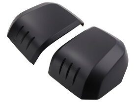 トヨタ 用 サイドミラー ドアミラー カバー 左右セット ブラック エアロフィン 付き ハイエース HIACE 200系 6型 専用 飛び石 傷 割れ 防止 保護 社外品