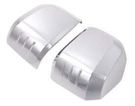 トヨタ 用 サイドミラー ドアミラー カバー 左右セット シルバー エアロフィン 付き ハイエース HIACE 200系 6型 専用 飛び石 傷 割れ 防止 保護 社外品