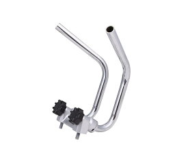 ホンダ用 くるくる ハンドル モンキー MONKEY ゴリラ ダックス DAX シャリー シャリィ 等 汎用品 絞り ショート ハンドル 銀 シルバー