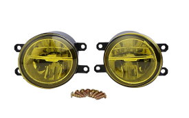 トヨタ 30系 イエロー 黄色 LED フォグ ランプ ユニット 汎用 左右 セット プリウス 40 プリウスα 10 アクア 等 後付 社外品 ドレスアップ カスタム パーツ