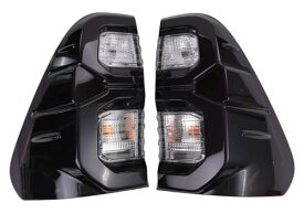 トヨタ 用 LED ファイバー テールランプ テール ライト 左右セット スモーク×クリアー フルLED ハイラックス レボ GUN125 HILUX REVO 純正タイプ 社外品