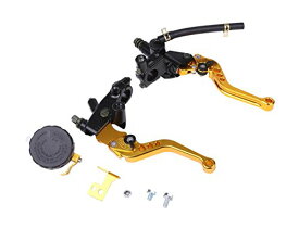 別体 マスターシリンダー ブレーキ クラッチ ホルダー レバー セット イエロー 汎用品 CBR PCX NSR NINJA モンキー 等