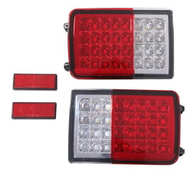 スズキ 用 32連 LED テールランプ ライト 左右セット レッド×クリアー 流れる ウインカー シーケンシャル 純正 交換 カプラーON エブリイ DA64V DA17V 外装