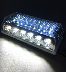 24V トラック 用 角型 24 LED サイド マーカー ランプ アンダー ダウン ライト 付き 10個 セット ホワイト カスタム パーツ トレーラー デコトラ 等