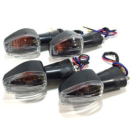 ホンダ ウインカー ライト 4個セット クリアー スモーク アンバー 各種 CB CBR 用 バイク ドレスアップ カスタム パーツ 汎用品 (クリアー)