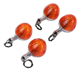 バイク ウインカー 出目金 オレンジ レンズ 4個セット ダックス シャリー カブ CB50 C50 C70 ウィンカー とんがり カスタム パーツ 社外品