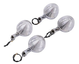 バイク ウインカー 出目金 クリアー レンズ 4個セット ダックス シャリー カブ CB50 C50 C70 ウィンカー とんがり カスタム パーツ 社外品