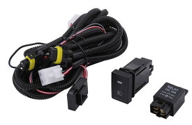スズキ 用 フォグ 配線 フォグランプ リレー ハーネス LED スイッチ 付 H8 H11 H16 後付け ジムニー JB64W JB74W エブリイワゴン DA17W 等 社外品