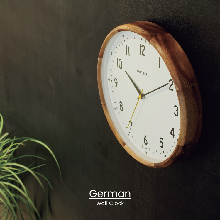 【インターフォルム公式】 【送料無料】 German ジェルマン 壁掛け時計 | 掛け時計 時計 おしゃれ かわいい 電波時計 電波 壁時計 北欧  シンプル ミリタリー メンズライク　インダストリアル ヴィンテージ リビング 一人暮らし ウォールクロック インテリア ギフト お祝い | 