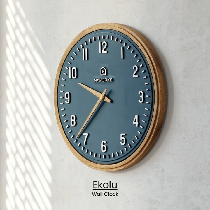 楽天市場】【インターフォルム公式】 掛け時計 エコル Ekolu | 壁掛け  