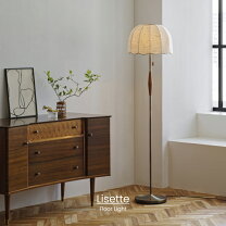 0783 アンティーク フロアランプ フロアスタンド 布シェード 木製 照明 