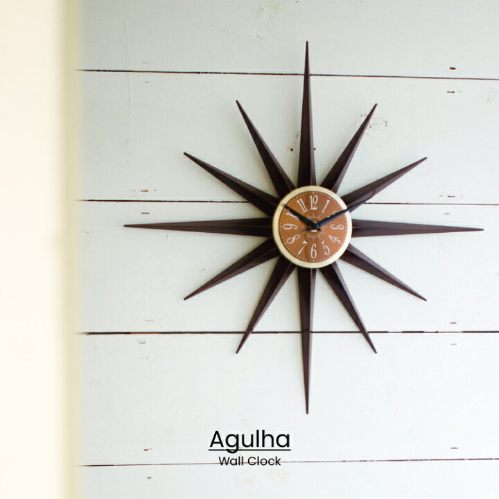 楽天市場 インターフォルム公式 送料無料 Agulha アグリア 壁掛け時計 掛け時計 時計 おしゃれ かわいい ウォールクロック 壁時計 レトロ ヴィンテージ クラシカル アンティーク リビング ダイニング 寝室 書斎 一人暮らし インテリア ゴールド デザイン