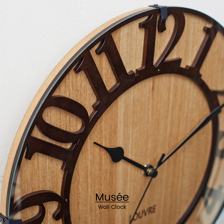 【インターフォルム公式】 【送料無料】 Musee -wood- ミュゼ ウッド 壁掛け時計 | 掛け時計 時計 おしゃれ かわいい 電波時計 電波  壁時計 レトロ ヴィンテージ クラシカル アンティーク リビング 一人暮らし ウォールクロック インテリア 見やすい 木 ギフト お祝い | 