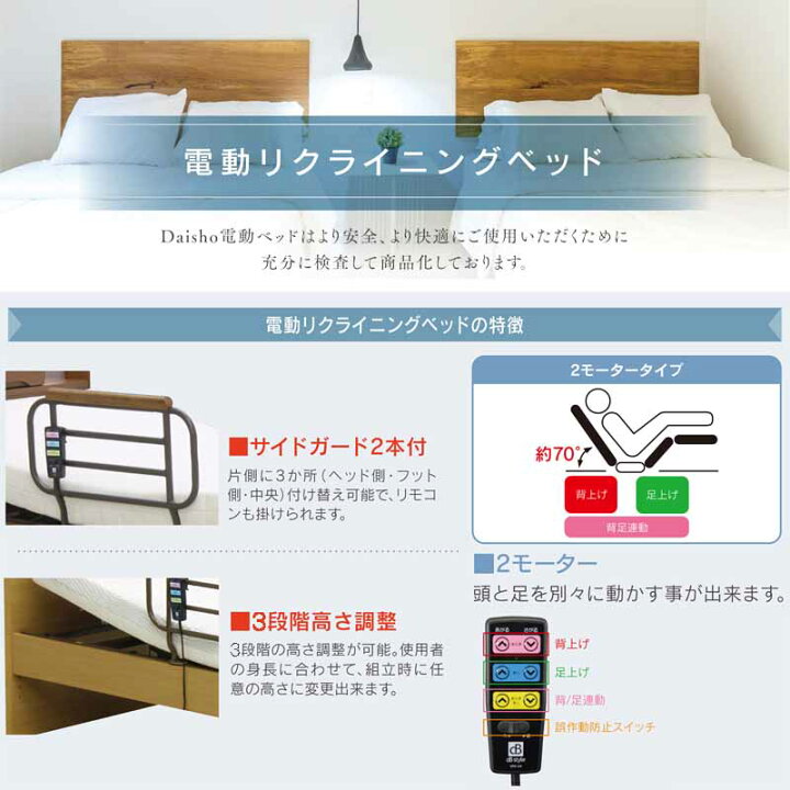 楽天市場】2モーターリクライニング電動ベッド MFB-1202 電動ベッド 2 