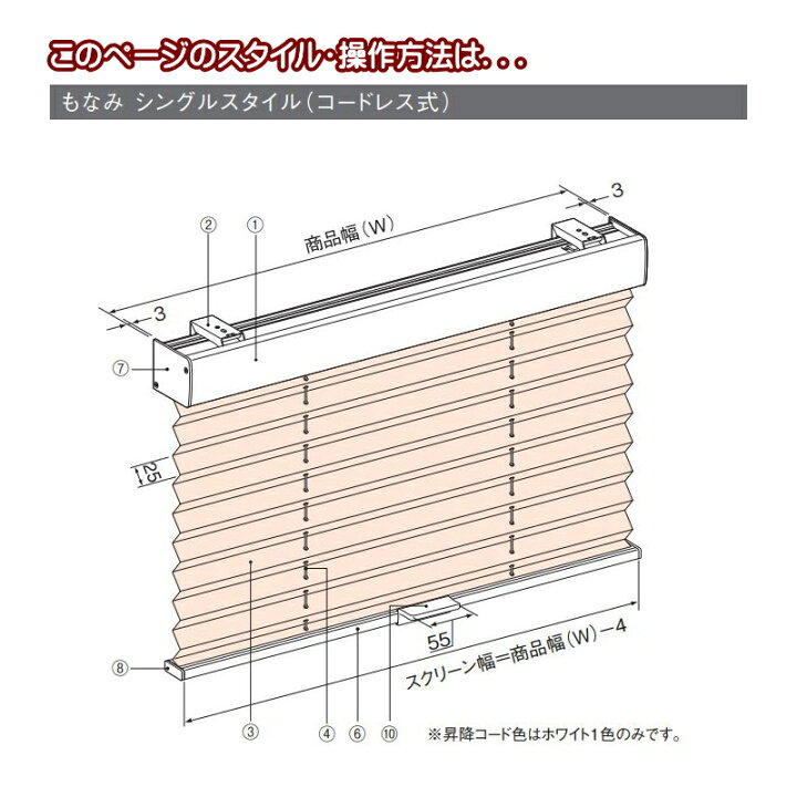楽天市場】プリーツスクリーン もなみ 25mm ニチベイ えにし M5030 