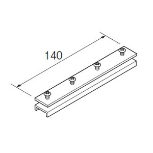 カーテンレール宙吊りレール間仕切りレール 病院用 医療用 ベッド廻り 介護施設 保健室 整骨院 エステサロン マッサージ 部品 TOSO ニューリブ 部品販売 レールジョイント(バータイプ)(1
